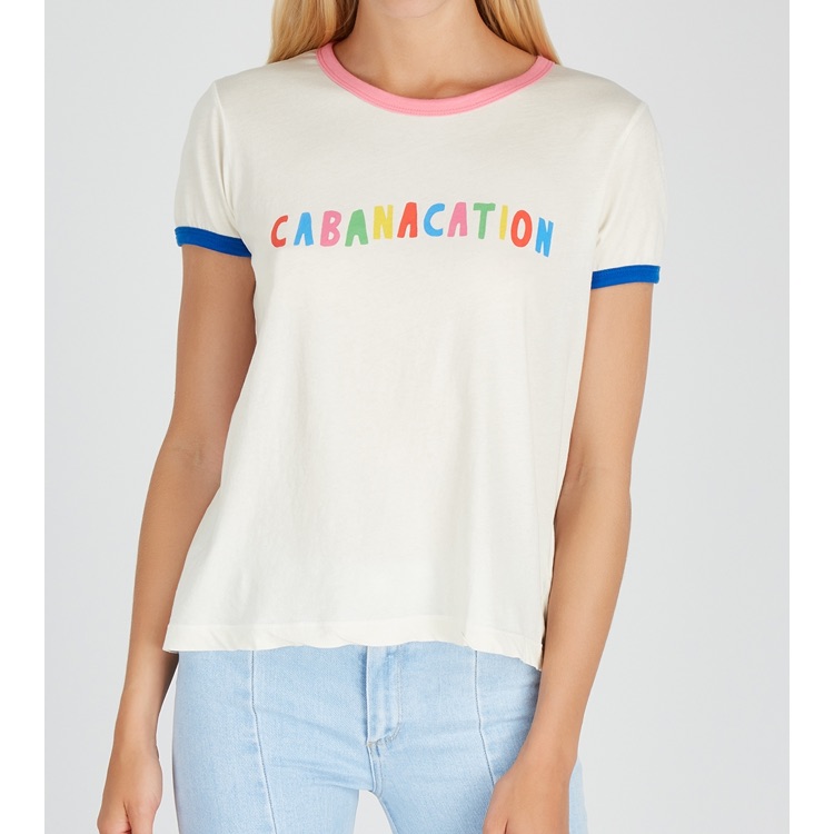Wildfox Cabanacation Tee Shirt Top Cotton Nwt